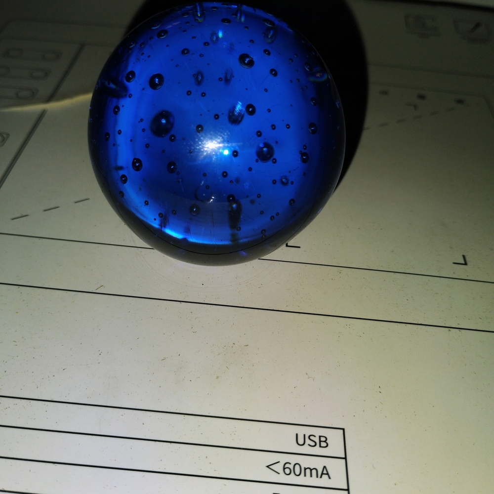 Blue Glass Sphere Paperweight